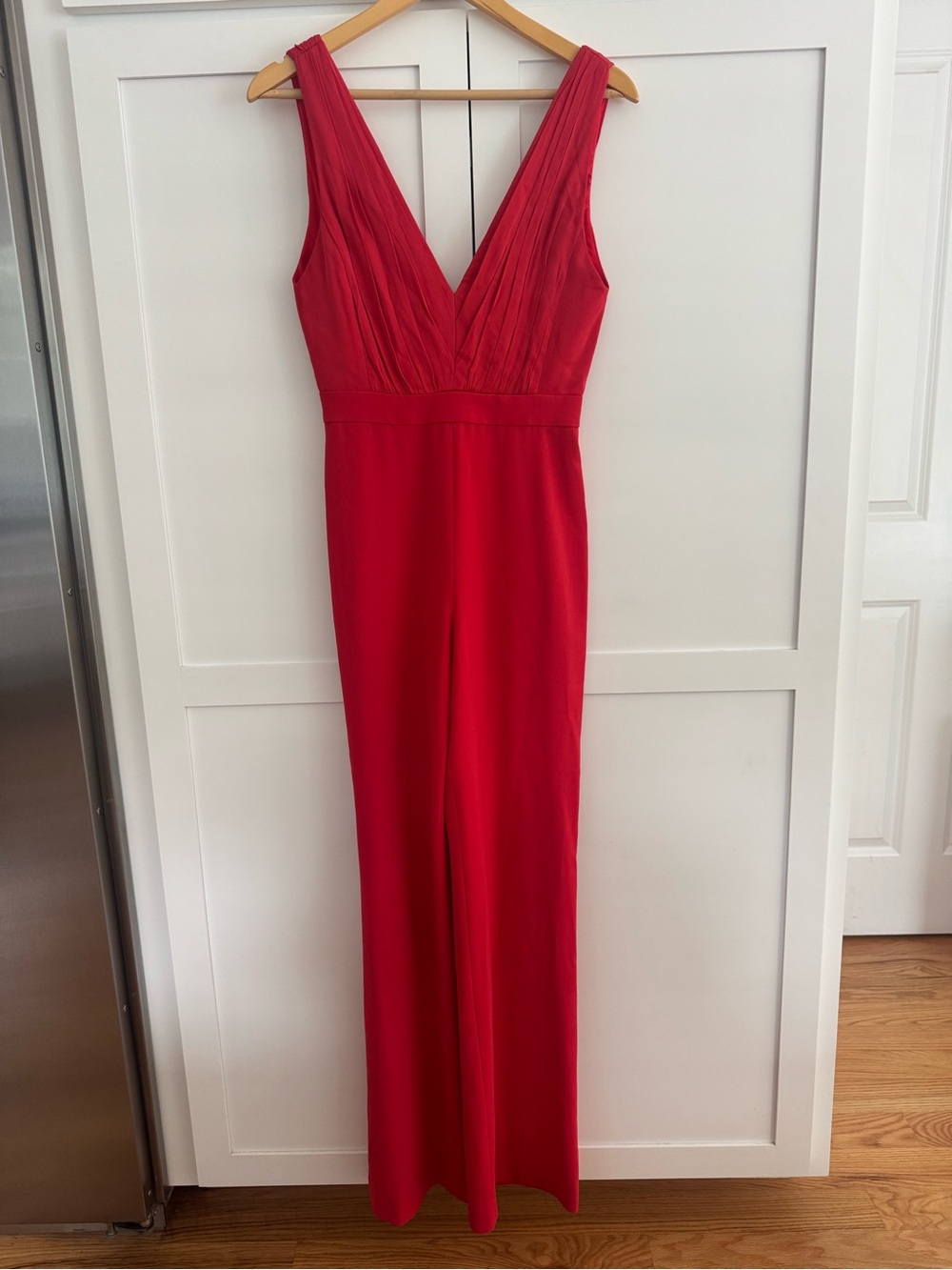 Alice + Olivia Red V-Neck Sleeveless Jumpsuit 2